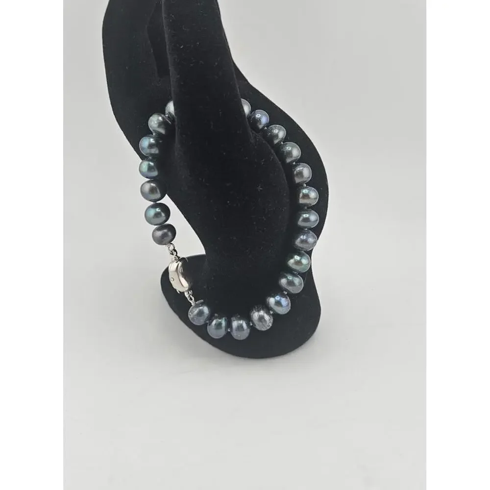 7.5in Black Pearl Bracelet - Picture 4 of 11